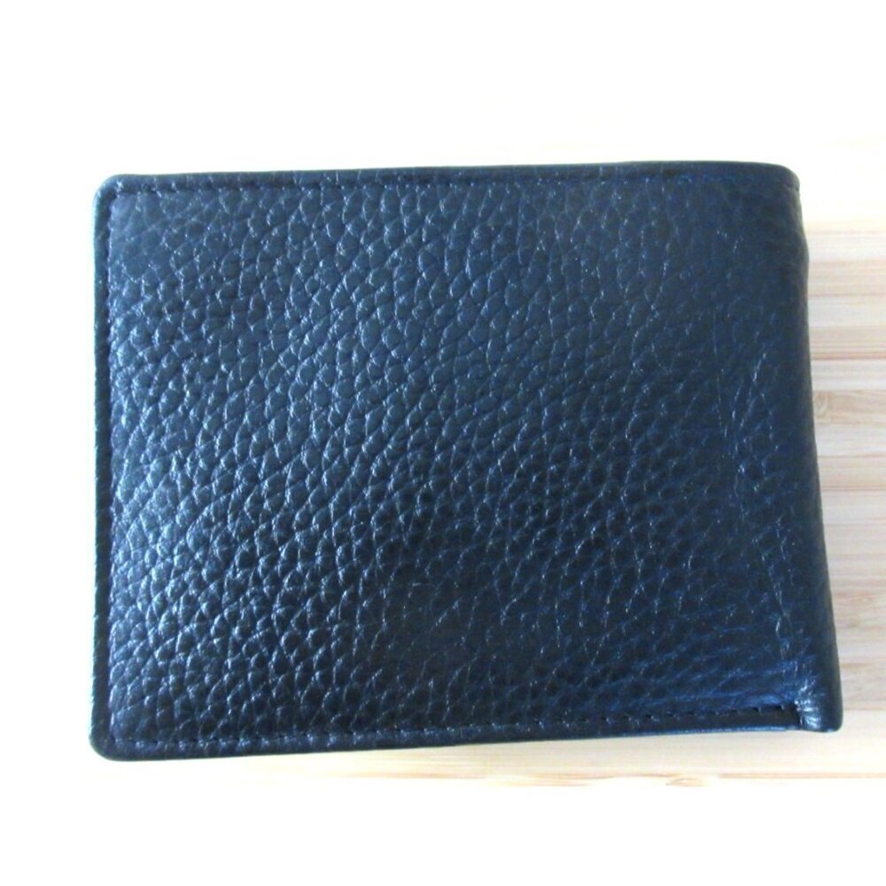 American Bison Buffalo Nickel 2 Tone Rodeo Bifold Leather Wallet Black Brown NEW - Picture 3 of 7